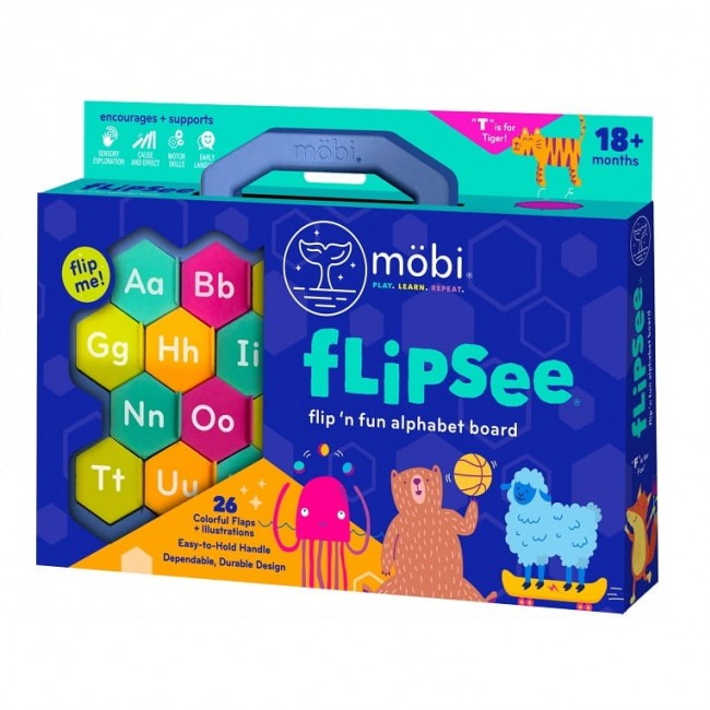 Tablica z okienkami Mobi - Alfabet Flipsee