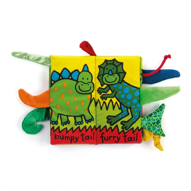 Książeczka sensoryczna Jellycat - Dino Tails