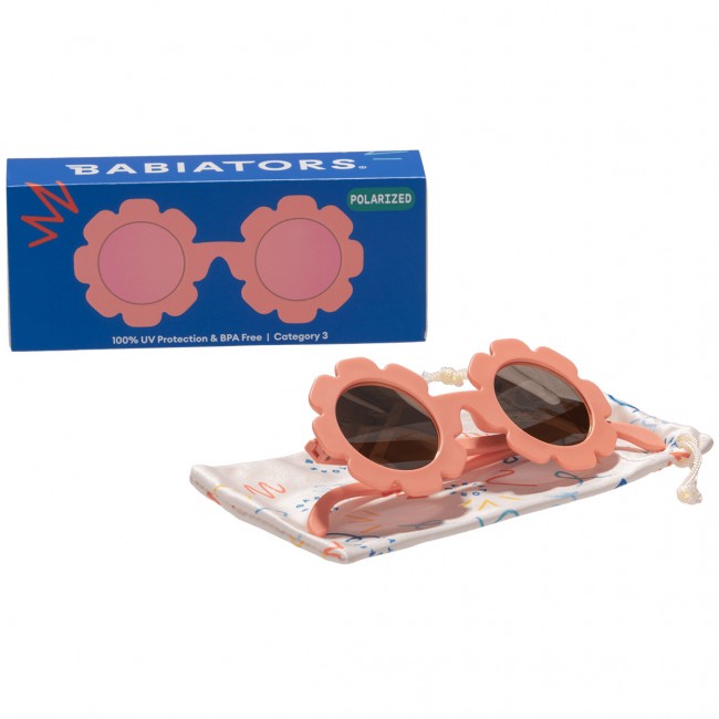 Okularki przeciwsłoneczne z polaryzacją Blue Series Babiators od 0 do 2 lat - Flower Child