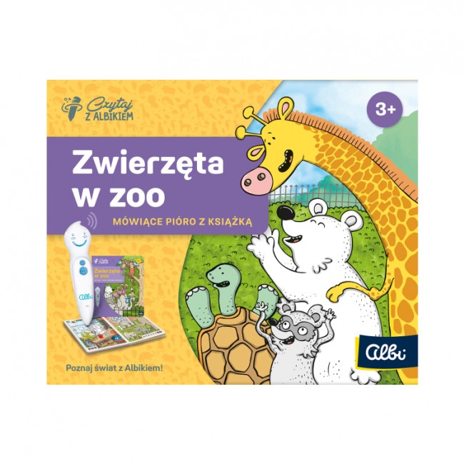 Zestaw Zwierzęta w Zoo Czytaj z Albikiem Albi z piórem