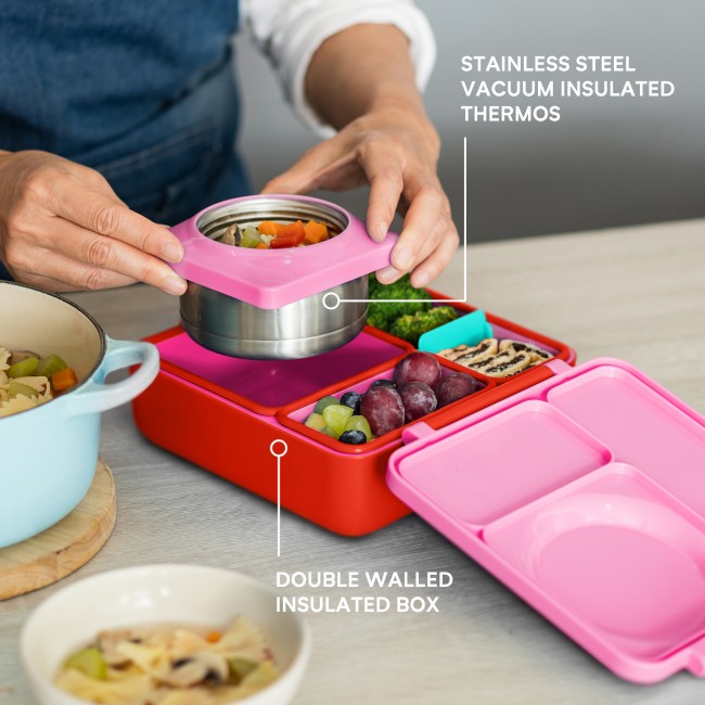 Lunchbox z termosem OmieBox OMIE - Pink Berry