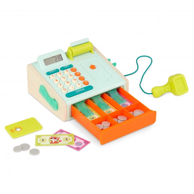 Kasa fiskalna ze skanerem i czytnikiem kart płatniczych B. Toys - Mini Cashier Playset