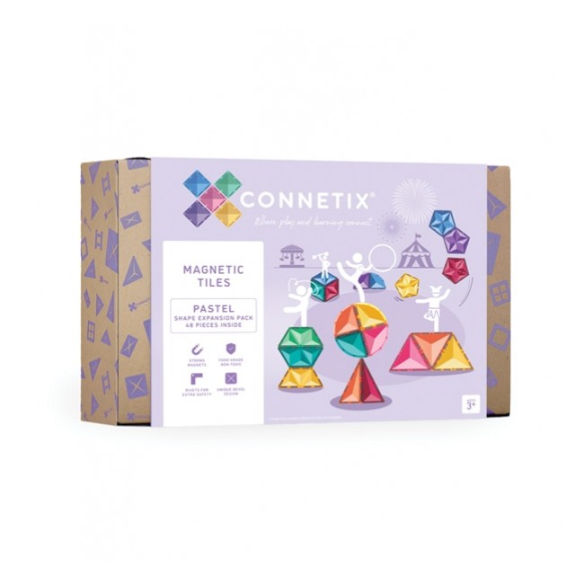 Klocki magnetyczne Connetix - Pastel Shape Expansion Pack 48 el.