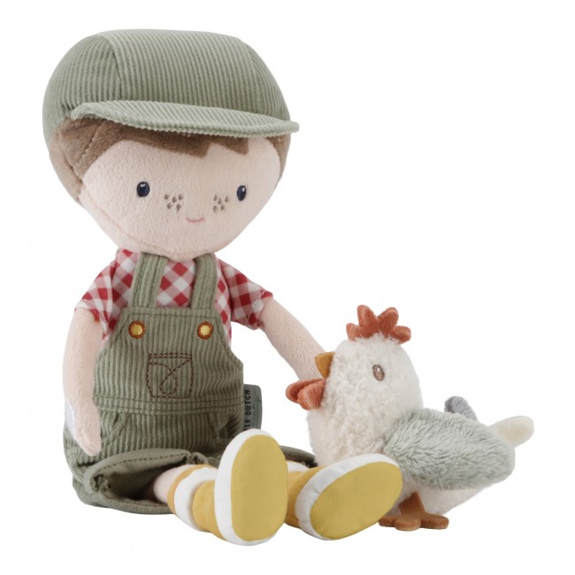 Lalka Little Dutch Farmer - Jim z kurczaczkiem 35 cm