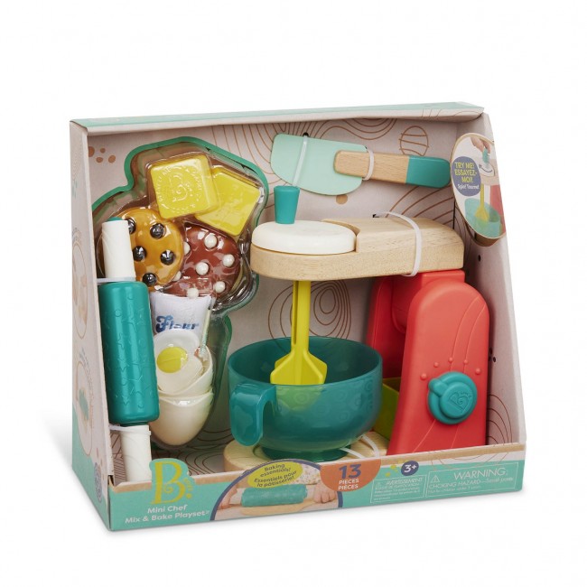 Drewniany mikser z akcesoriami B. Toys - Mix & Bake Playset