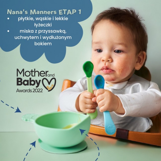 Zestaw 3 łyżeczek ETAP 1 Nana's Manners - Kolor