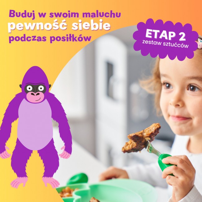 Widelec i łyżka ETAP 2 Nana's Manners - Purple