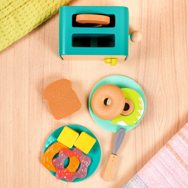 Toster i akcesoria śniadaniowe Mini Chef B. Toys - Breakfast Playset