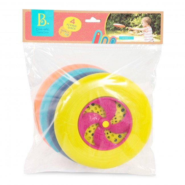 Zestaw 4 plastikowych dysków do gry zręcznościowej B. Toys - Disc-Oh!