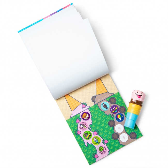 Książeczka + stempel z naklejkami Sticker WOW! Melissa & Doug - Lody