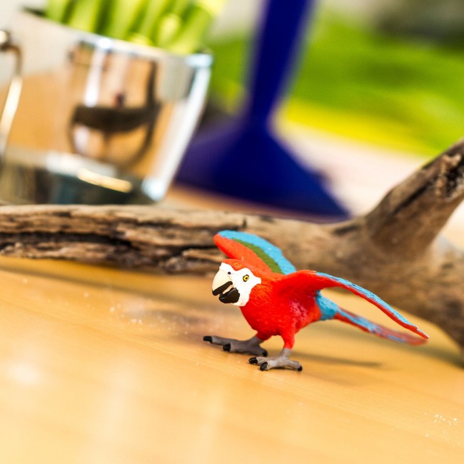 Figurka Safari Ltd. - Papuga Zielonoskrzydła Ara