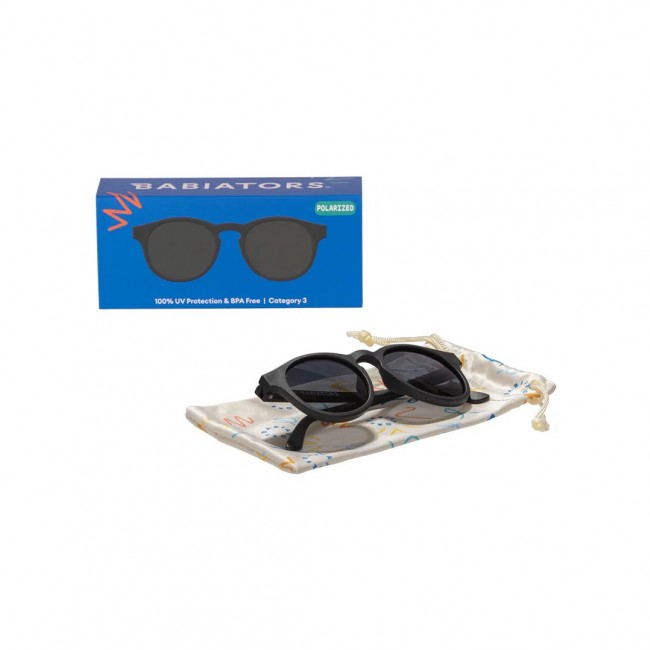 Okularki przeciwsłoneczne z polaryzacją Keyhole Babiators od 3 do 5 lat - Jet Black