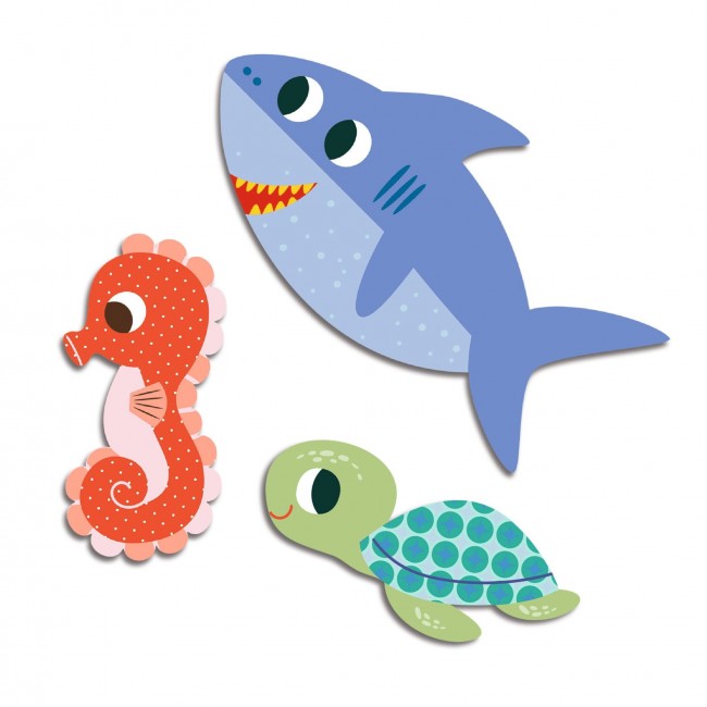 Naklejki dla maluchów Djeco - Morskie Zwierzątka