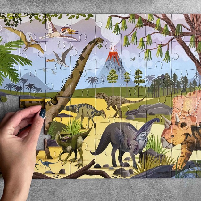 Puzzle świecące w ciemności Apli Kids - Dinozaury 4+