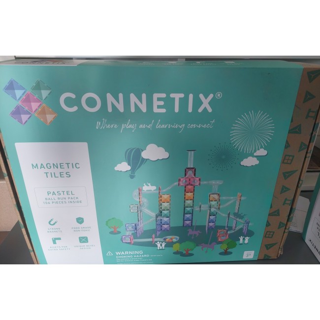 OUTLET Klocki magnetyczne kulodrom Connetix - Pastel Ball Run Pack 106 el.