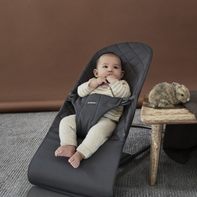 Leżaczek BABYBJORN BLISS WOVEN - Antracytowy